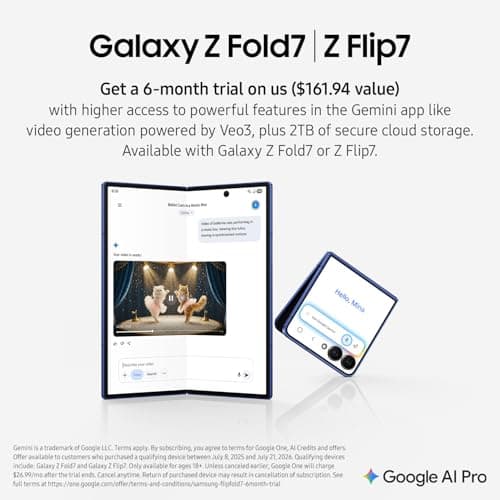 Samsung Galaxy Z Fold7, 512GB, Silver Shardow (CAD Version & Warranty) - AI Smartphone, Snapdragon 8 Elite, 200MP, Foldable Dynamic AMOLED Display, Mult-Tasking w/Galaxy AI - Financing Available
