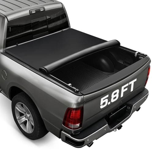RHOBRA Soft Roll-up Truck Bed Tonneau Cover Compatible with 2019-2026 Chevy Silverado/GMC Sierra 1500 New Body Style 5.8ft Bed, 26.5oz Vinyl Truck Bed Cover, Weather Resistant Bed Cover
