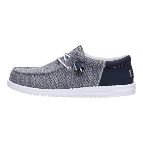 HEYDUDE Mens Wally Funk Mesh Slip On Shoe, Grey Size 11 | Lightweight Breathable Casual Loafers | Travel Ready Sneakers