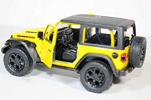 KiNSMART - Jeep Wrangler Rubicon Off Road 4x4 5 inch 1:34 Scale Die Cast Model Replica Toy Car (Yellow Hardtop) — view 5