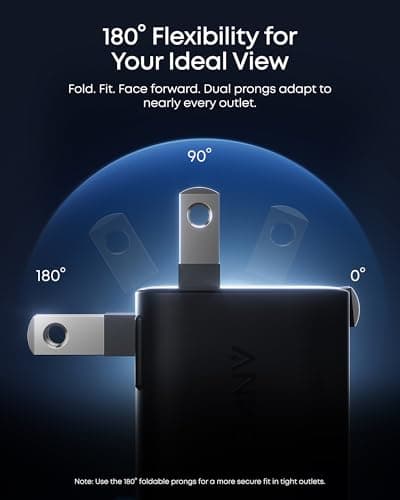 Anker Nano USB C Charger,45W USB C Charger Block with Smart Display,180°Foldable Plug,Smart Recognition,Built-in Care Mode,for iPhone17/16/15 (Non-Battery,One USB-C Port,No Cable Included) — view 5