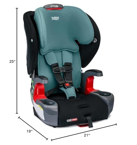 Britax Grow with You ClickTight Harness-2-Booster Car Seat, 2-in-1 High Back Booster, Green Contour — view 9