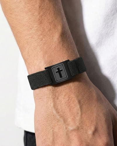 PINKDODO Catholic Confirmation Gifts for Boys Cross Bracelet — view 6