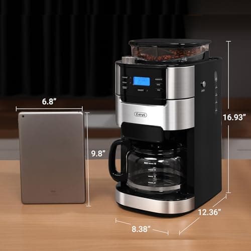 Gevi 10-Cup Grind-And-Brew Drip Coffee Maker with Built-In Burr Grinder — view 5