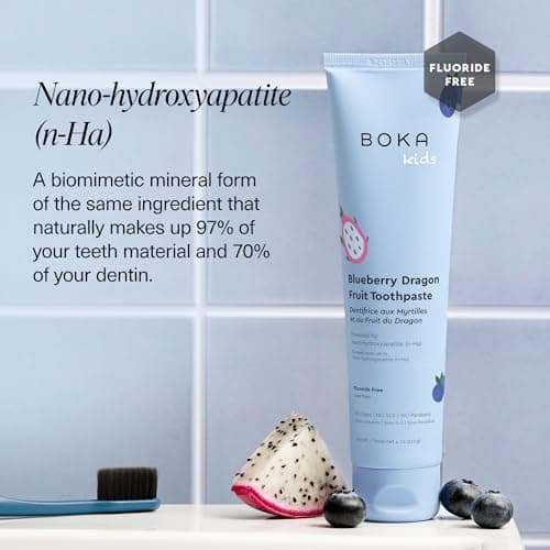 Boka Fluoride Free Toothpaste Nano Hydroxyapatite Toothpaste - Blueberry Dragon Fruit Flavor, 4 oz 1Pk US Manufactured — view 3