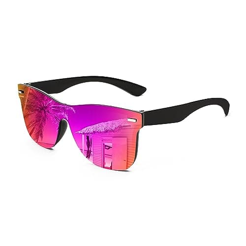 FEISEDY Womens Men Sunglasses Trendy Mirrored Reflective Sun Glasses B4114