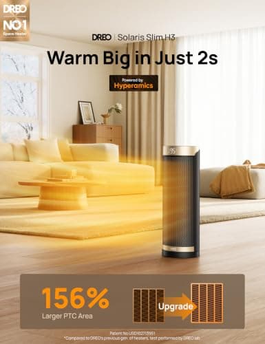 DREO Space Heaters for Indoor Use with Thermostat, 1500W Electric Heaters