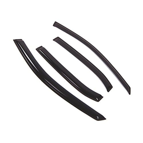 TuningPros Outside Mount Window Vent Visors Rain Guards Compatible with Toyota Camry Sedan 2007-2011 | Side Window Wind Deflectors Rain Shields | Black Tinted, 4 Pcs Set, BGWV-418RM
