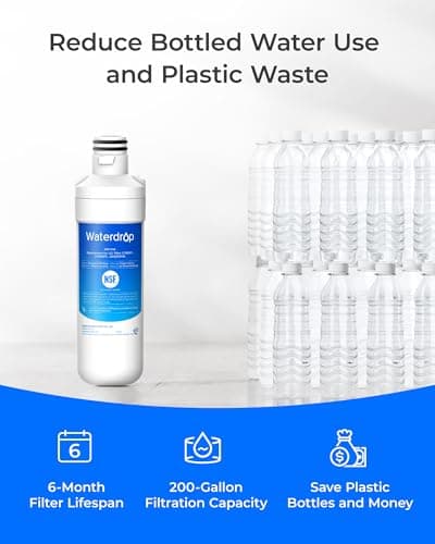 Waterdrop ADQ747935 LT1000PC Replacement for LG® LT1000P®/PC/PCS ThinQ® Refrigerator Water Filter, LFXS26973S, LMXS28626S, LMWS27626S, LFXS28596S, ADQ74793501 and LT120F® Air Filter, 3 Combo — view 7