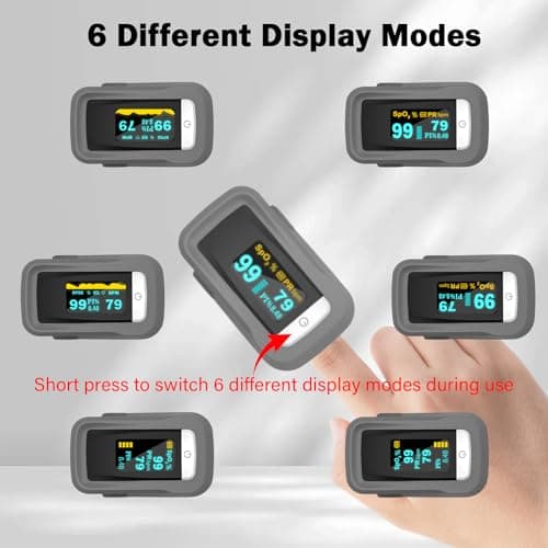 Finger Pulse Oximeter Blood Oxygen Monitor OLED display For Adults and Children, Household Blood and Oxygen Machine — view 7