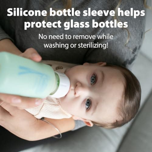 Dr. Brown’s Natural Flow Anti-Colic Options+ Narrow Glass Baby Bottles, 4oz, 2-Pack — view 5