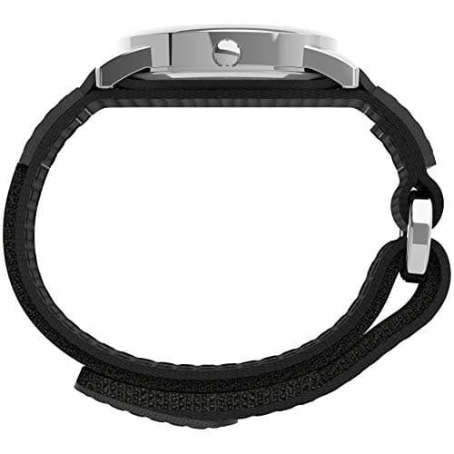 Timex Men's Easy Reader 35mm Watch – Silver-Tone Case White Dial with Black FastWrap Strap