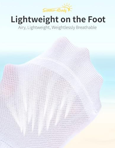 CLOSEMATE No Show Socks for Men & Women 6 Pairs Low Cut Non Slip Cotton Invisible Casual Comfort Thin Socks(6 White, Size M) — view 3