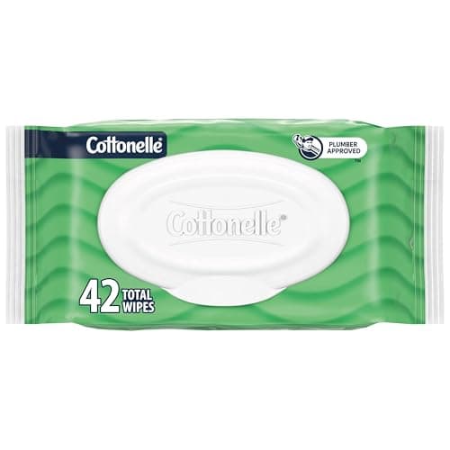 Cottonelle GentlePlus Flushable Wet Wipes with Aloe & Vitamin E, Adult Wet Wipes, 1 Flip-Top Pack, 42 Wipes per Pack (42 Total Flushable Wipes)