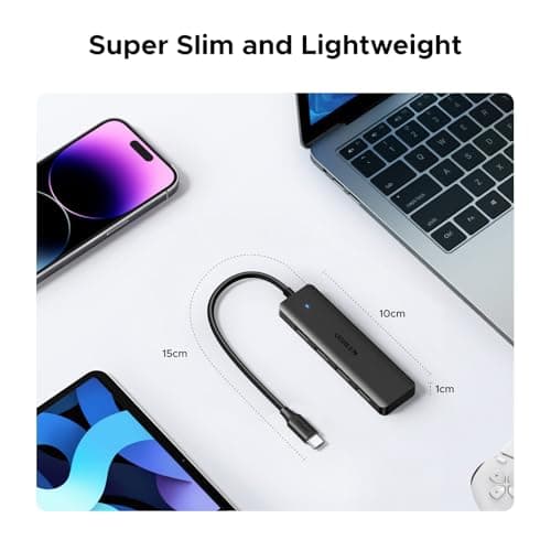 UGREEN USB C Hub, 4 Ports USB A Splitter Ultra-Slim USB Expander for Mouse, Keyboard, Flash Drive, U Disk, Printer Compatible with Laptop, Desktop PC, Xbox, PS5, and More 0.5FT — view 4