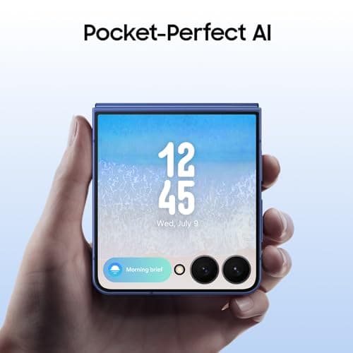 Samsung Galaxy Z Flip7, 256GB, Blue Shadow (CAD Version & Warranty) - AI Smartphone, 50MP, 6.9" Dynamic AMOLED Main Display, 120Hz Refresh, FlexCam - Financing Available — view 2