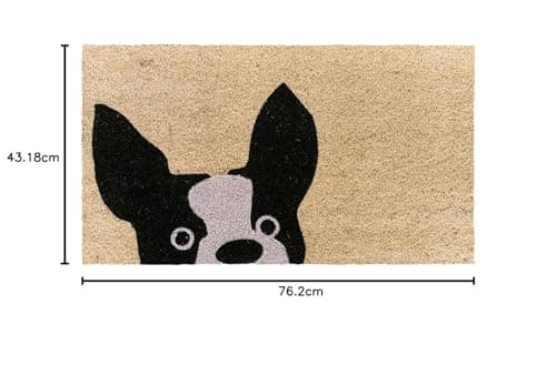 THEODORE MAGNUS Dog Door Mat - Welcome Mat for Front Door with Non-Slip Backing - Durable Doormat - Perfect for Outside Entrance Matt - Outdoor/Indoor - French Bulldog - 17" x 30" — view 2