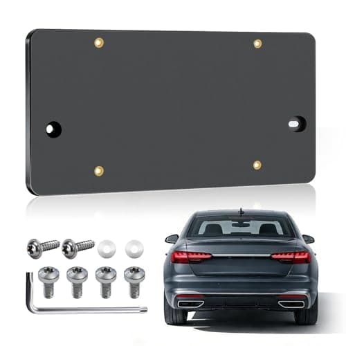 TOVIIEA Rear License Plate Bracket Holder Fit for 2012-2025 Audi A3 A4 A5 A6 A7 A8 S4 S5 S6 S7 RS5 RS6 RS7 Q3 Q5 SQ5 Series, Tail Bumper Car Tag Holder Frame Replace with Screws & Wrench