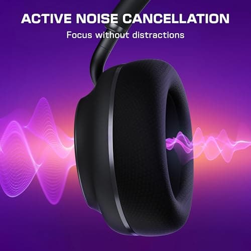 Turtle Beach Stealth Pro II Premium Wireless Gaming Headset for Xbox Series X|S, PS5, PS4, PC - Hi-Res Audio, Dolby Atmos, Active Noise Cancellation, Simultaneous Bluetooth, 24-bit Audio - Black — view 3