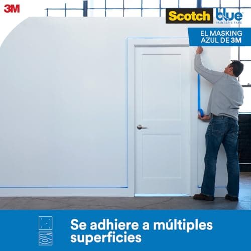 ScotchBlue Original Multi-Surface Painters Tape, 2 Inch Wide (1.88 in. x 60 Yds), 1 Roll Blue Paint Tape Protects Surfaces & Removes Easily, Masking Tape for Indoor and Outdoor Use (2090-48NC) — view 5