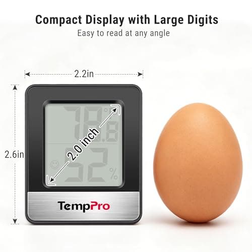 TempPro TP49 Digital Hygrometer Indoor Thermometer Humidity Meter Room Thermometer with Temperature and Humidity Monitor Mini Hygrometer Outdoor Thermometer (Previously ThermoPro) — view 3
