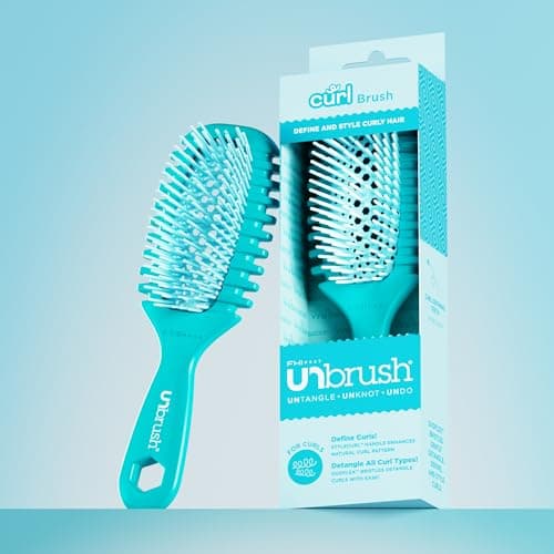 FHI Heat UNbrush Curl Defining Brush — Wavy, Coily, and Curly Hair Brush with DuoFlex Bristles & StyleCurl Handle — for Gentle Detangling & Faster Styling on Wet Hair - Cool Breeze — view 5
