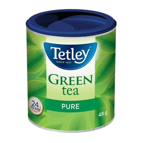 Tetley Pure Green Tea, Herbal Tea - 24 Tea Bags, 48 Grams, Contains Caffeine