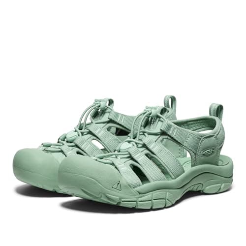 KEEN Women's Newport H2 Closed Toe Water Sandals, Monochrome/Granite Green, 9 — view 3