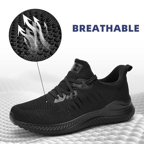 VRCLUB Mens Wide Shoes Slip on Walking Sneakers Breathable Tennis Running Gym Men Comfortable Black Workout Athletic Jogging 13 — view 4