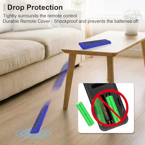 Protective Case Cover for XFinity Comcast XR15 Voice Remote Control Shockproof Waterproof Anti-Slip Silicone Remote Sleeve with Lanyard (Blue) — view 3
