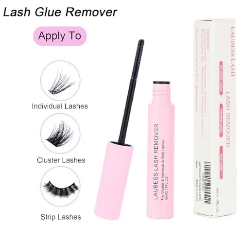 Lash Remover for Eyelash Extensions Lash Glue Remover Cluster Lashes Kit DIY Lash Extension Remover Eyelash Glue Remover Lash Clusters Eyelash Extension Kit Individual Lashes Remover 5ml — view 3