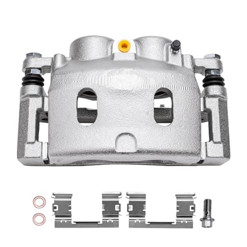 Detroit Axle - 2pc Front Brake Calipers for 2008-2018 Chevy Silverado 1500 GMC Sierra 1500, 2008-2020 Tahoe Yukon, Suburban 1500 Avalanche, Cadillac Escalade ESV EXT, Disc Brake Calipers with Bracket — view 3