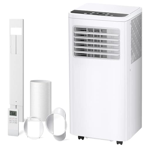 Havato 8,000 BTU Portable Air Conditioner with Cooling Dehumidifier Fan, Cools Room up to 350 sq ft, 3-in-1 AC Unit with Remote & Touch, 2 Speeds, 24H Timer, LED Display, Includes Window Kit, White