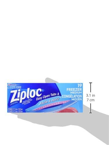 Ziploc Medium Food Storage Freezer Bags, Grip 'n Seal Technology for Easier Grip, Open and Close, 19 Count — view 2