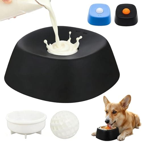Slow Feed Liquid Bowl, 2026 Upgrade Dog Lick Bowl Roller Ball, Dog Licking Ball Bowls, for Liquid Treat Dispensing, for Anxiety Relief for Dog&Cat (Black)