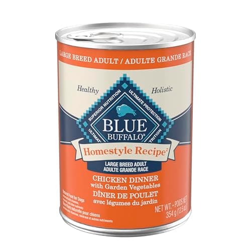 Blue Buffalo Homestyle Recipe Natural Wet Dog Food, Large Breed Chicken 12.5oz (Pack of 12)