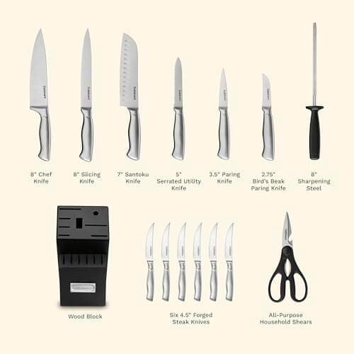 Cuisinart 15-Piece Stainless Steel Hollow Handle Block Set, C77SS-15PK — view 3