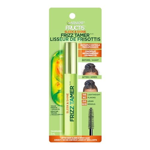 Garnier Fructis Sleek & Shine Frizz Tamer Slicking Hair Serum Wand for Frizz and Flyaways, Frizz-Free, Smooth and Shiny hair, 8 mL