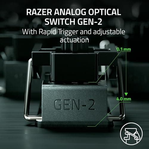 Razer Huntsman V3 Pro Mini 60% Esports Gaming Keyboard: Analog Optical Switches with Rapid Trigger & Adjustable Actuation - Onboard Adjustments - Dual-Purpose Mod Keys - Doubleshot PBT Keycaps - Black — view 2