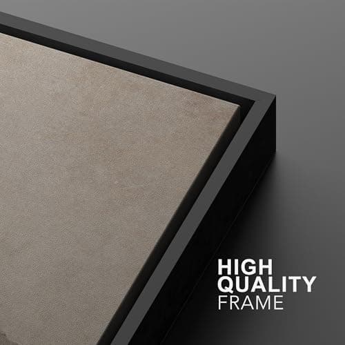 MUDECOR Framed Canvas Print Wall Art Set Abstract Mountain Landscape Soft Earth Tones Illustrations Modern Art Decorative Calm/Zen for Living Room, Bedroom, Office - 24"x36"x2 Black — view 4