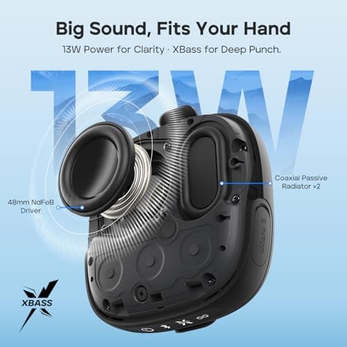 Tribit StormBox Micro 3 Portable Bluetooth Speaker, 13W Bike Speaker with IP68 Waterproof, 24H Playtime, Wireless, BT6.0, Loud Sound, TWS Pairing, XBass, Magnetic & Strap for Outdoor/Home/Hiking/Golf — view 4