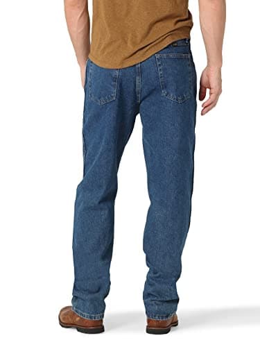 Rustler Men's Classic Relaxed Fit, Dark Stonewash, 36W x 30L — view 2