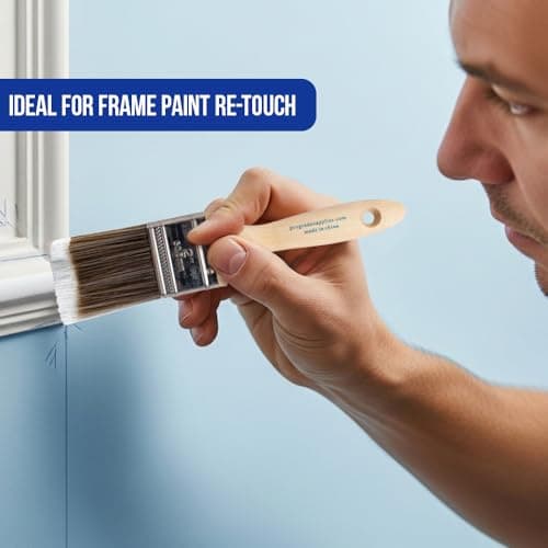 Pro Grade Paint Brushes, 5-Piece Paint Brush Set, Flat & Angle Brushes for Walls, Trim, Cabinets, Interior & Exterior Latex and Oil Paints, Stains — view 4