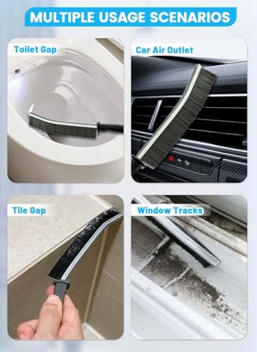 20Pcs Crevice Cleaning Brush Set, Hard Bristle Scrub Brushes Tools for Deep Cleaning Gap,Window Groove Cleaning Brush for Sliding Door, Sill, Tile Lines, Shutter, Corner, Sink, Teapot, Bottle — view 2