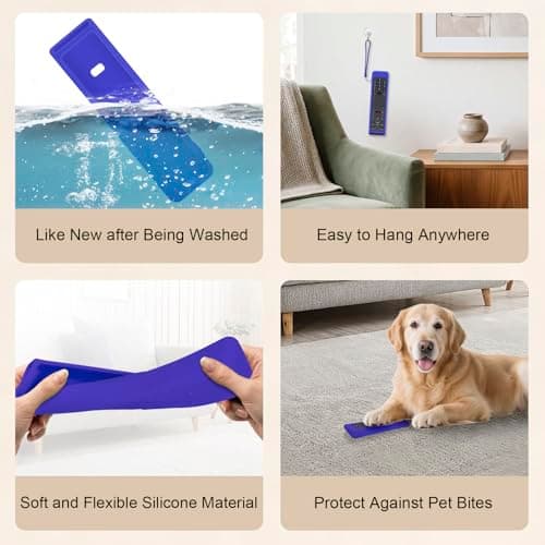 Protective Case Cover for XFinity Comcast XR15 Voice Remote Control Shockproof Waterproof Anti-Slip Silicone Remote Sleeve with Lanyard (Blue) — view 4