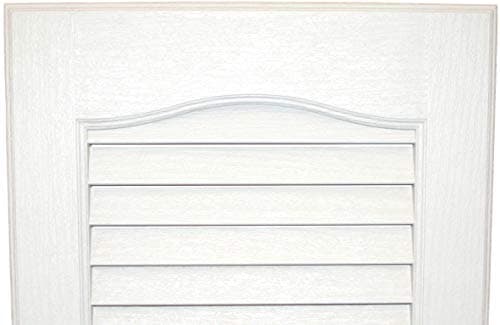 Shutters, Louvered Shutters, Standard Louvered Exterior Vinyl Window Shutters, White, (1 Pair = 2pcs) 14"W x 48"H — view 2