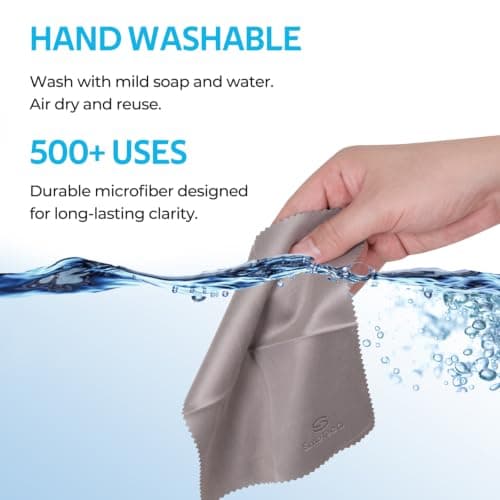 SmoTecQ 12 Pack Microfiber Cleaning Cloths for Glasses & Screens (6x7) - Optical Grade Lens Cleaner for Eyeglasses, Camera, iPhone, iPad & TV - Individually Wrapped, Assorted Colours — view 3