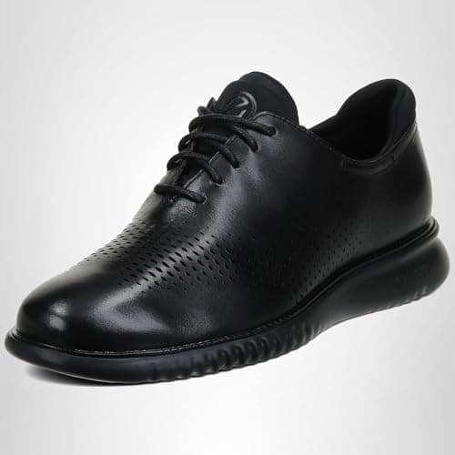 Cole Haan mens 2.zerogrand Laser Wingtip Lined Oxford, Black Leather/Black, 10 US — view 7