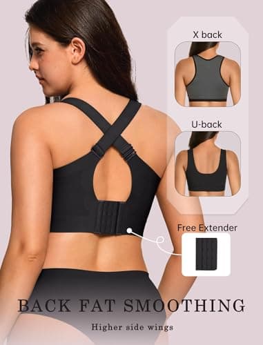 OEAK Womens Wireless Jelly Bra Plus Size Supportive Seamless Bras Full Coverage Push Up Comfortable No Underwire Tshirt Bras Black S — view 2
