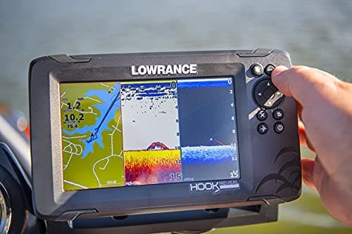 Lowrance HOOK Reveal 5 SplitShot - 5-inch Fish Finder with SplitShot Transducer, Preloaded C-MAP US Inland Mapping (Renewed) — view 2